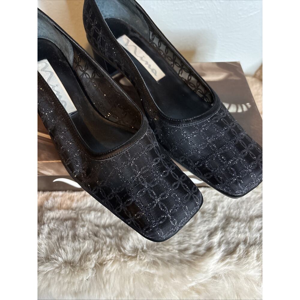 Nina Samson Trell Mesh Black Women's Low Heel‎ Shoe Size US 8.5 M Original Box - Picture 7 of 11